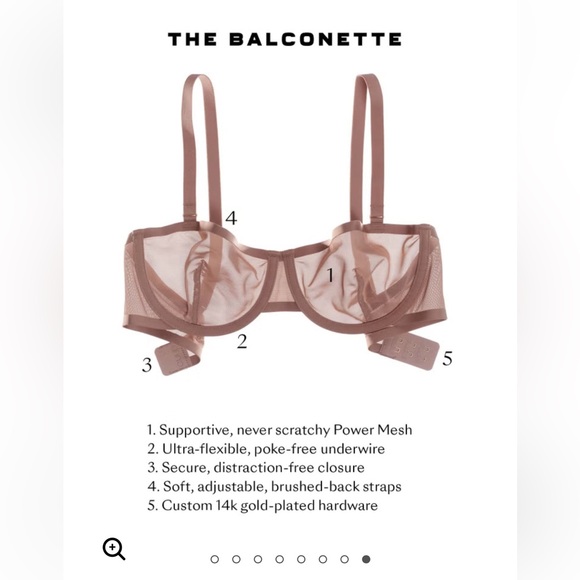 New Cuup The Balconette Bra in Black Size: 36E - Picture 13 of 13